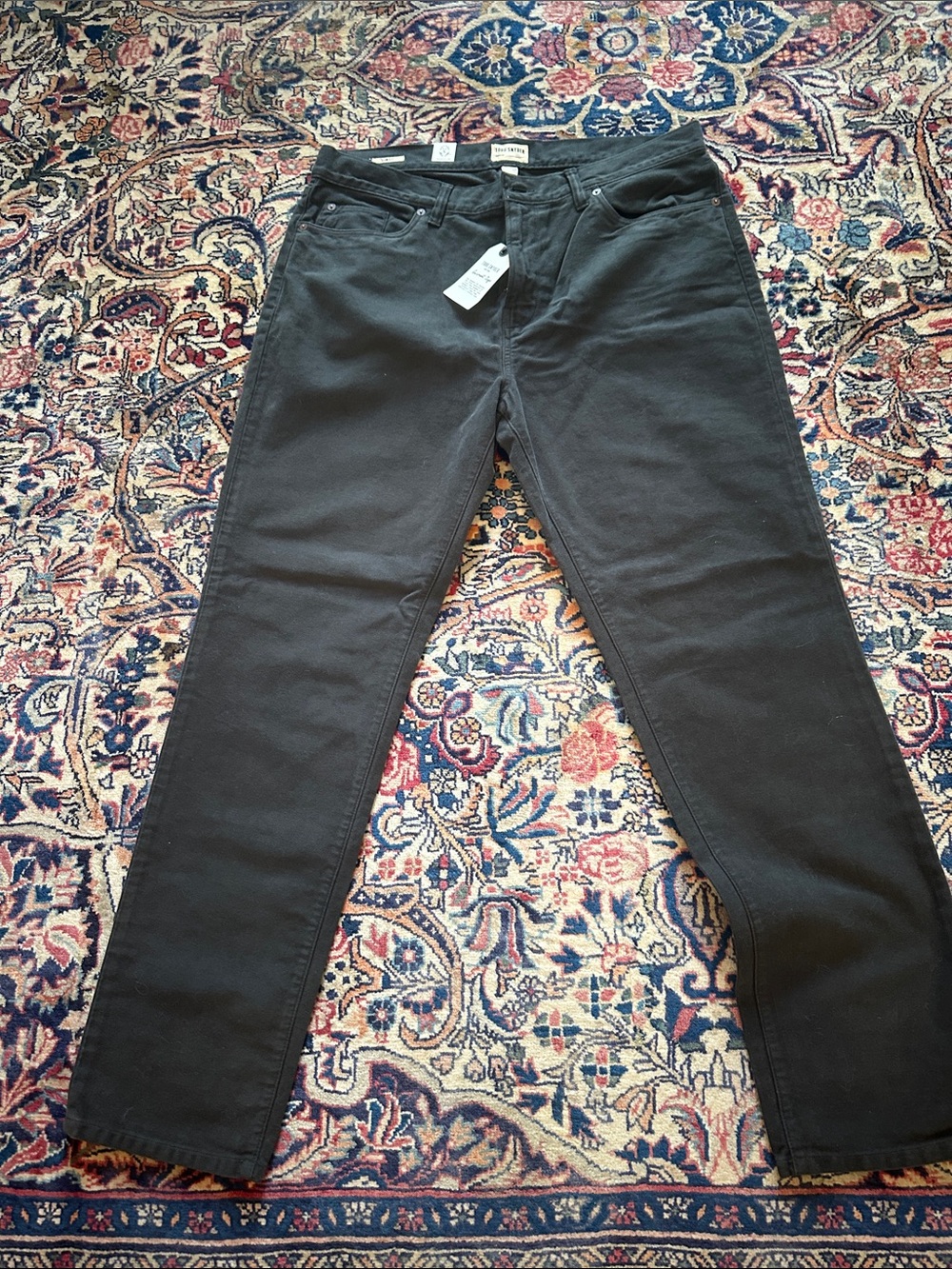Todd Snyder Men’s Black slim fit Moleskin five pocket pants in size 34/30
